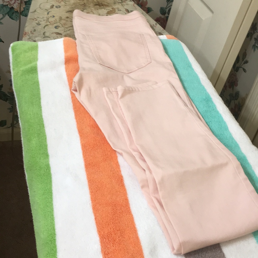 Light pink straight jeans